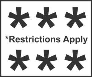 Restrictions Apply Fine Print Warning